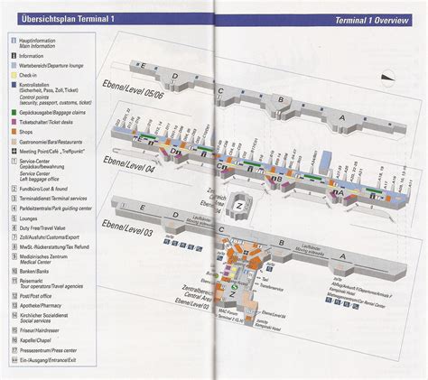 Munich Airport Muc Terminal 1 Map 2004 From The Munich Flickr