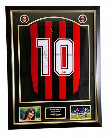 Ruud Gullit's AC Milan 1988 Signed and Framed Shirt - CharityStars