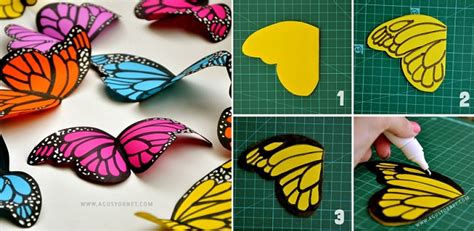 How To Easily Make Paper Butterflies Home Design Garden