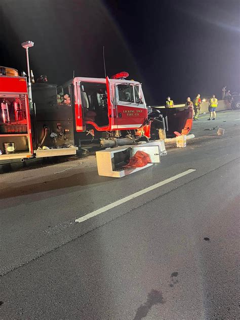 Licking County - Fire Truck Totaled While on Scene of Crash - Scioto Post