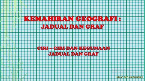 GEOGRAFI TINGKATAN 3 JADUAL DAN GRAF CIRI CIRI DAN KEGUNAAN YouTube