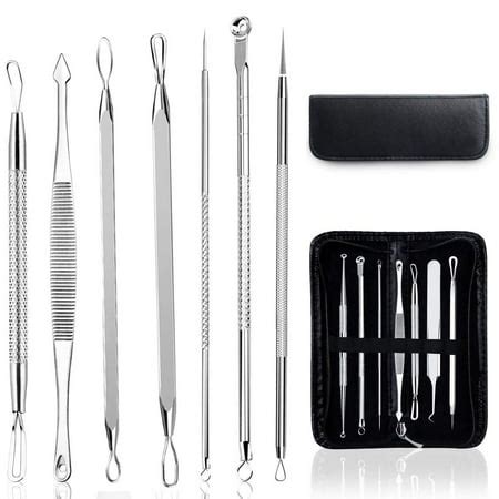 Pimple Popper Tool Kit, Stainless Steel Blackhead Remover Tool Blackhead Removal Tool Pimple ...