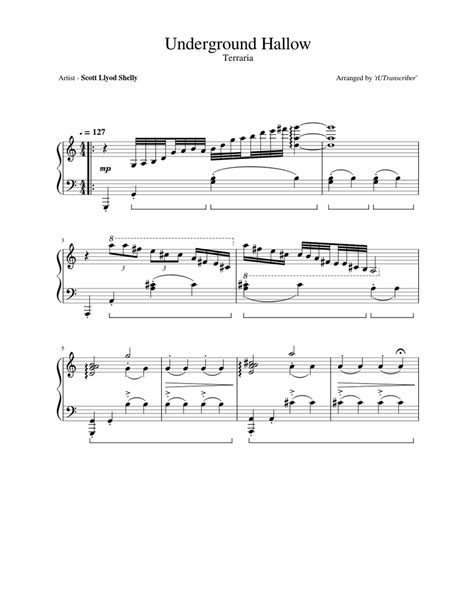 Underground Hallow - Terraria (PIANO SOLO) Sheet music for Piano (Solo) | Musescore.com