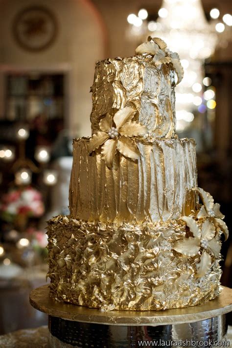 Gold Wedding Cakes - Belle The Magazine