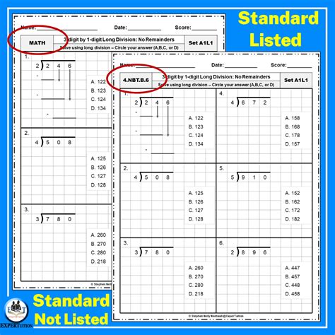 3 Digit By 1 Digit Long Division Grade 4 Worksheets Expertuition