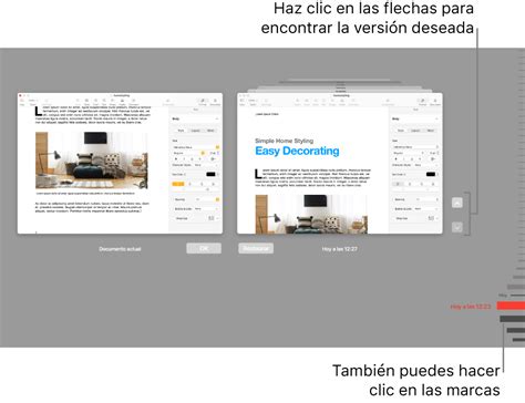 Restaurar una versión anterior de un documento en Pages en la Mac