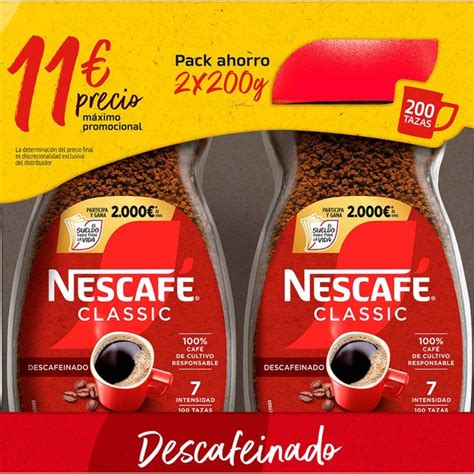 Comprar Caf Soluble Descafeinado Pack Frasco G Nescafe Classic