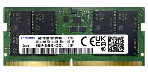 32 GB DDR5 4800 SODIMM Samsung CL40 Bulk