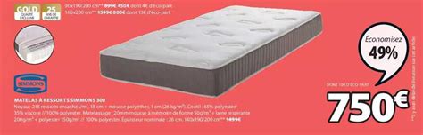 Offre Matelas Ressorts Simmons Chez Jysk