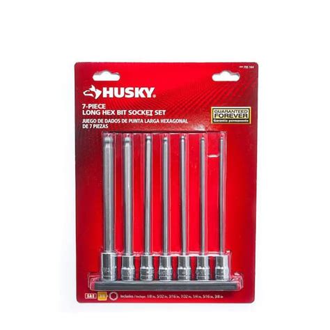 Reviews For Husky 3 8 In Drive SAE Long Ball Hex Bit Socket Set 7