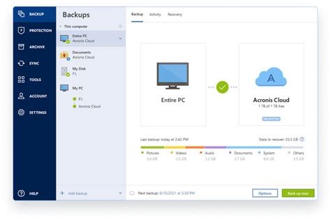 Acronis Cyber Protect Home Office Formerly Acronis True Image Free