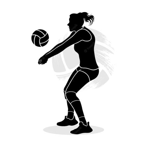 Premium Vector Professional Female Volleyball Player Silhouette