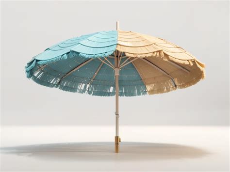 Premium Ai Image Straw Beach Umbrella Isolated On Transparent Or