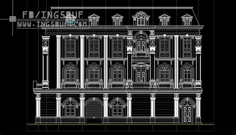 بلوكات معمارية واجهات كلاسيكية Dwg