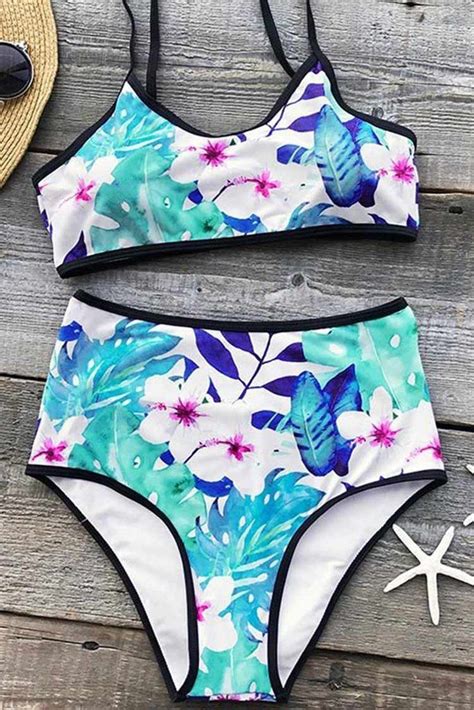 Cupshe Sound of Spring Floral Bikini Set Conjunto de biquíni Biquíni