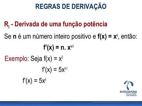 Aula 07 Derivadas Regras De Derivação Parte 1