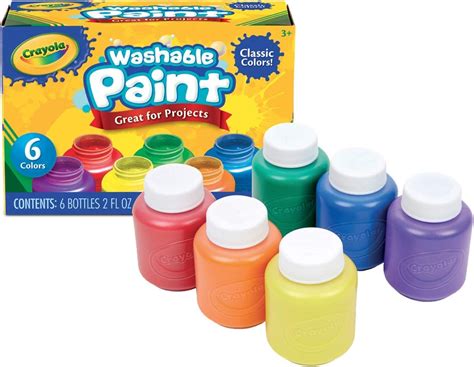 Crayola Craft Projects Washable Paint For Kids, 6-Count