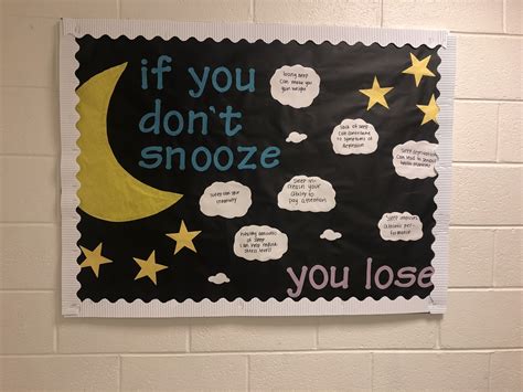 If You Dont Snooze You Lose Ra Bulletin Board About Sleep Residence