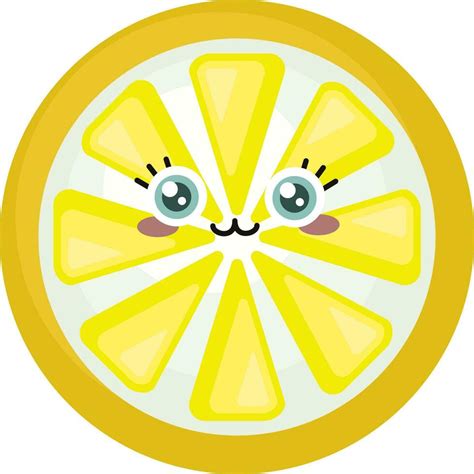 Slice Of Lemon Illustration Vector On White Background