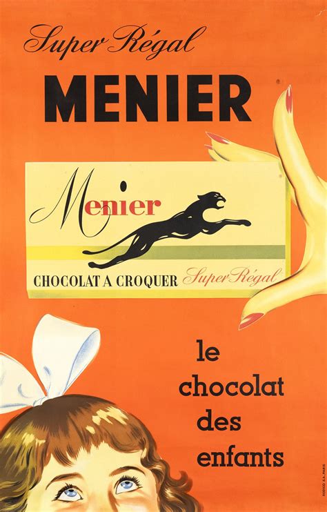 Affiche Ancienne Super R Gal Menier Le Chocolat Des Enfants