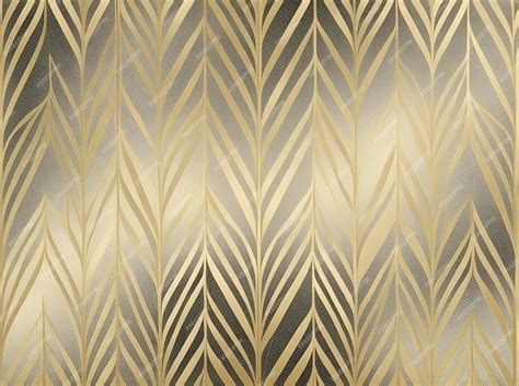 Premium Photo | Gold and silver wallpaper with a pattern of leaves and ...