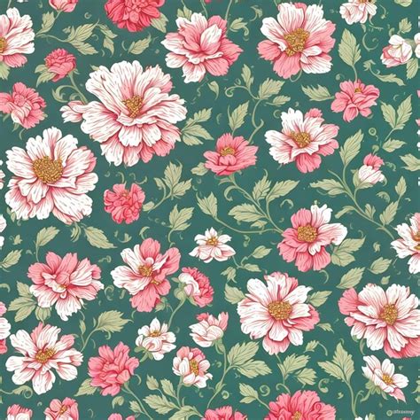 Premium AI Image Pink Flowers On Green Background