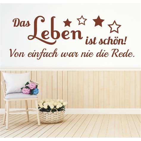 WANDTATTOO Das Leben ist schön von Spruch Wandsticker Wandaufkleber