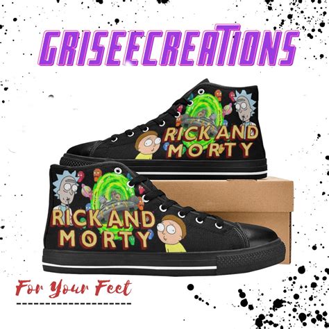 Rick And Morty Themed High Top Mens Casual Sneakers Atelier Yuwa Ciao Jp