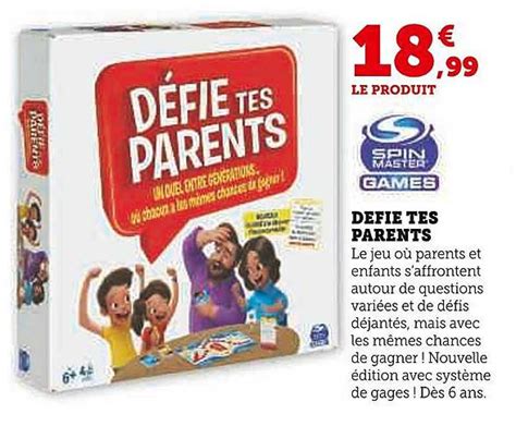 Promo Défie Tes Parents Spin Master Games chez Hyper U iCatalogue fr