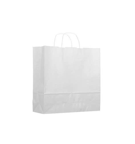 Bolsa Papel Kraft Blanca Con Asas G M X Cm Uds