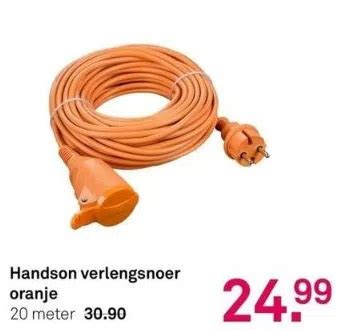 Handson Verlengsnoer Oranje Meter Aanbieding Bij Karwei