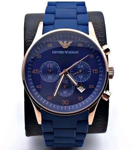 Analog Casual Wear Emporio Armani Blue Mens Watch Model Name Number