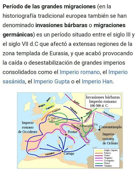 Oracion Sobre Las Invasiones Denominadas Invasiones Barbaras Tiene Que