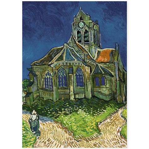 Poster Vincent Van Gogh Church In Auvers Sur Oise 1890 50x70cm