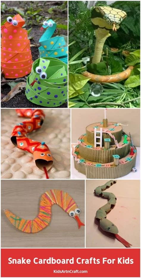 Snake Cardboard Crafts For Kids Kids Art And Craft