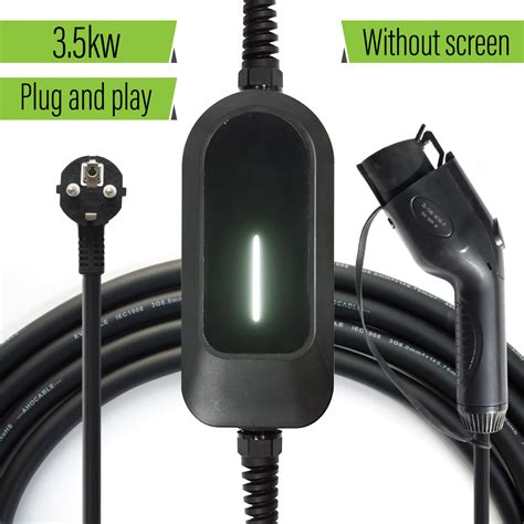 Wholesale Portable EV Charger Type 2 16A 1 Phase 3 5kw EU Plug