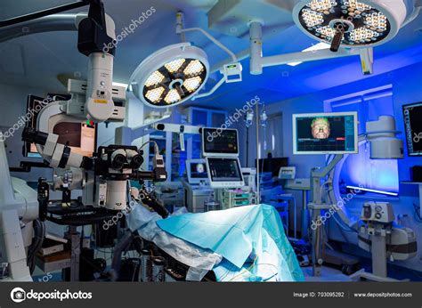 Operating Modern Hospital Room Blue Sterile Surgery Technologies ...