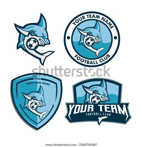 Shark Soccer Logo Design Vector Football Stock Vector (Royalty Free ...