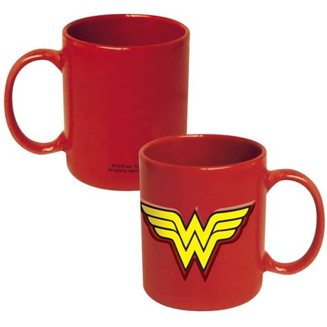 Dc Comics Wonder Woman Ww Chest Logo Red 20 Oz Ceramic Coffee Mug