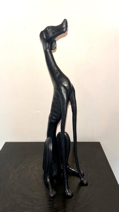 Abdoulaye Derme Sculpture Chien L Vrier Cm Bronze Africain