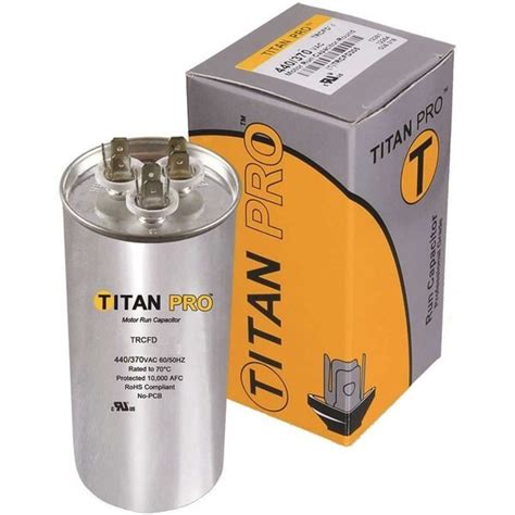 Packard Titan Pro Run Capacitor 7 5 MFD 440 370 Volt Oval TOCF7 5 Zoro