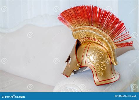 Helmet of a gladiator stock photo. Image of gold, show - 99046274