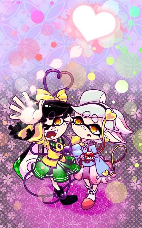 The Squid Sisters Dressed Up As The Komeiji Sisters From Touhou Project Art By Chivi Chivik