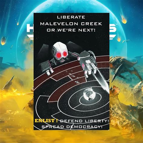 Helldivers 2 Liberate Malevelon Creek Campaign Posters, Video Game ...