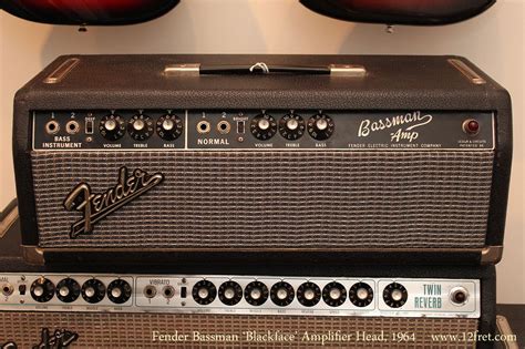 1964 Fender Bassman Blackface Amplifier Head 12fret