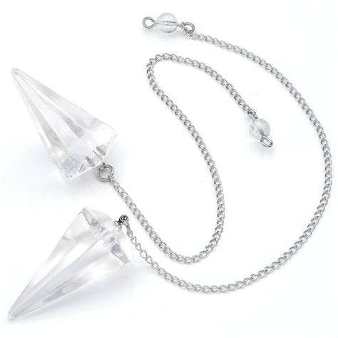 Frcolor Quartz Crystal Gemstone Dowser Pendulum White Walmart