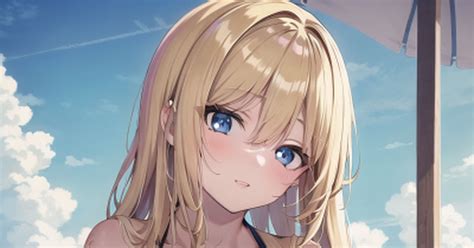 #巨乳 金髪碧眼巨乳外国人美女 ビキニ水着 - 宮乃森のイラスト - pixiv