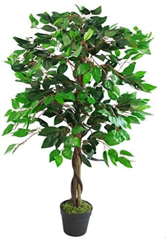 Amazon de Leaf Künstlicher Buschiger Ficusbaum 110 cm