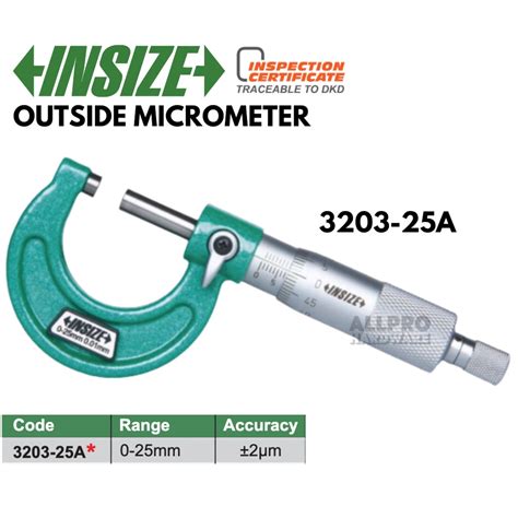 Insize Outside Micrometer A Mm A Mm