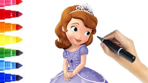 How To Draw Cute Sofia The First Easy Disney Princess Drawing Easy Step